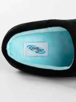 Vanilla Underground Black Pingu Mule Slippers^Women Slippers|All Night & Lounge