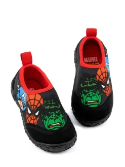 Vanilla Underground Black Kids Marvel Character Aqua Socks