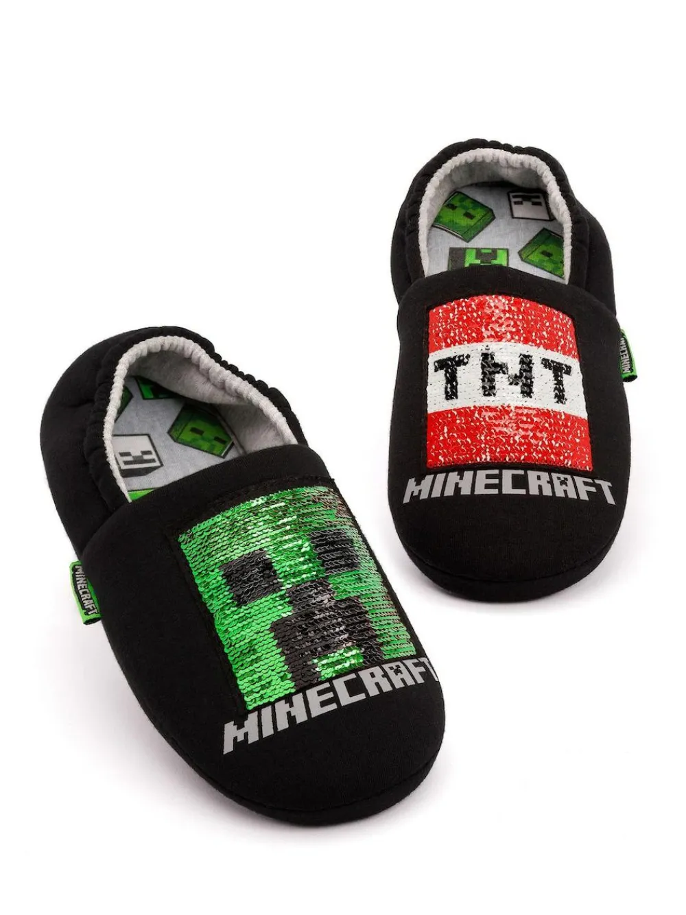 Vanilla Underground Black Minecraft Slippers^BOY Nightwear