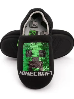 Vanilla Underground Black Minecraft Slippers^BOY Nightwear