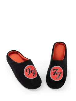 Vanilla Underground Black Foo Fighters Logo Slippers^ Slippers|Slippers