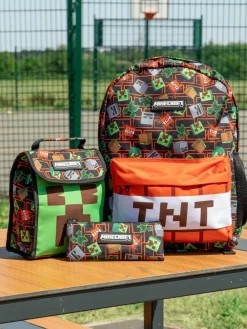 Vanilla Underground Black Minecraft Backpack Set 3 Piece^BOY Bags