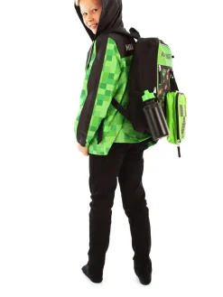 Vanilla Underground Black Minecraft Backpack Set 5 Piece^BOY Bags