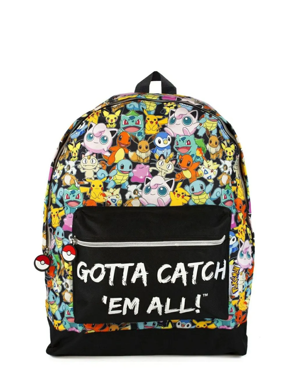 Best Vanilla Underground Black Pokemon Unisex Kids Multi Character Print And Gotta Catch Em All Backpack