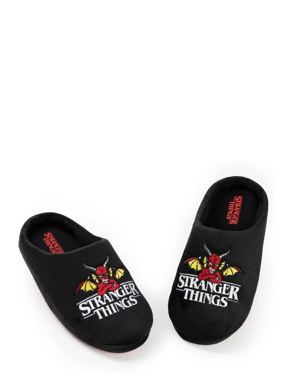 Vanilla Underground Black Stranger Things Mule Slippers^BOY Nightwear