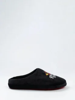 Vanilla Underground Black Stranger Things Mule Slippers^BOY Nightwear