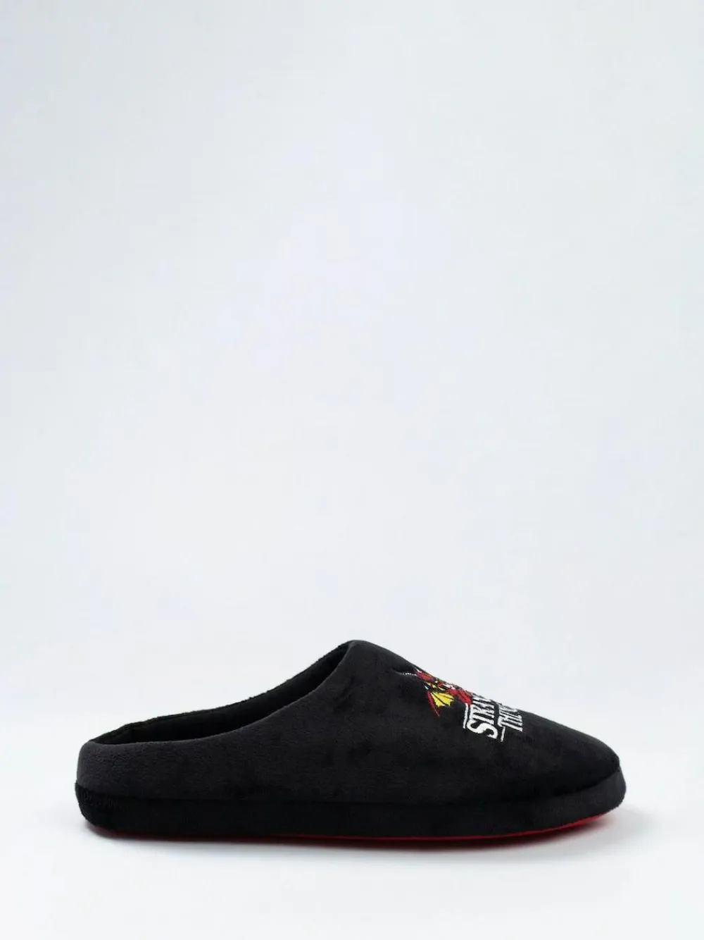 Vanilla Underground Black Stranger Things Mule Slippers^BOY Nightwear