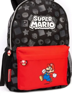 Vanilla Underground Black Super Mario All Over Print Backpack^ Bags