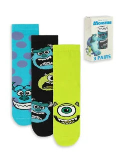 Discount Vanilla Underground Blue Monsters Inc Calf Socks Set of 3