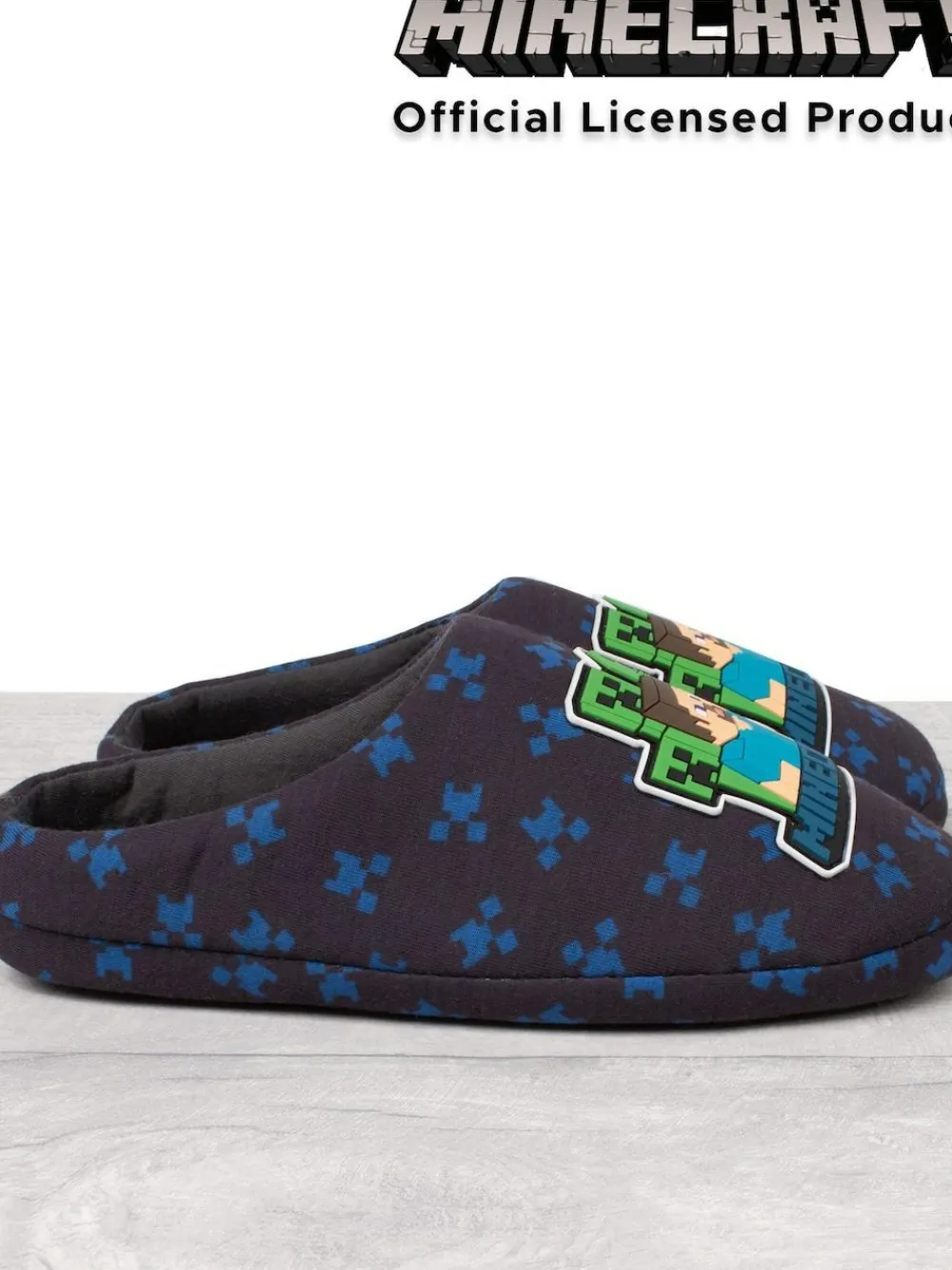 Vanilla Underground Blue Boys Minecraft Slippers^BOY Nightwear