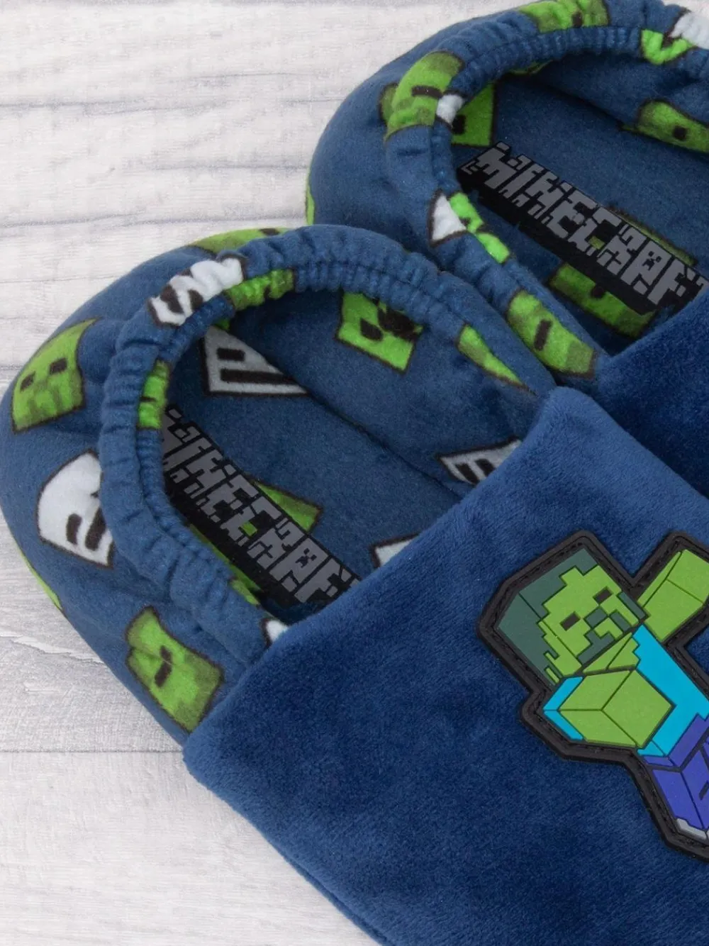 Hot Vanilla Underground Blue Boys Minecraft Slippers