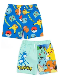 Vanilla Underground Blue Pokemon Boys Swim Shorts 2 Pack^BOY Swimwear