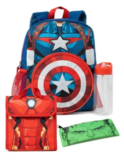 Best Vanilla Underground Blue Marvel Boys 4 Piece Backpack Set