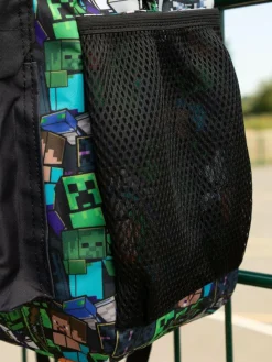 Hot Vanilla Underground Minecraft Boys Creeper And Zombie All-Over Print Backpack Green
