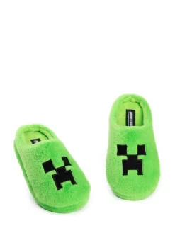 Discount Vanilla Underground Green Boys Minecraft Mule Slippers
