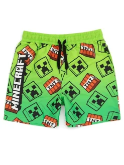 Vanilla Underground Green Boys Minecraft Licencing Swim Shorts^BOY Swimwear