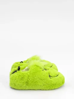 Best Vanilla Underground Kids Winter Christmas Fluffy Slippers Green Grinch