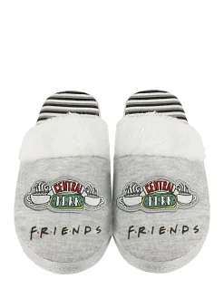 Discount Vanilla Underground Grey Friends Womens Winter Mule Slippers