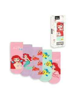 Vanilla Underground Pink Little Mermaid Calf Socks Set of 5^ Socks & Tights|Socks & Tights