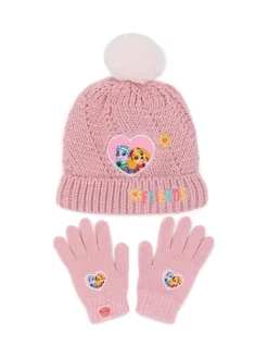 Best Vanilla Underground Pink Paw Patrol Girls Winter Beanie and Scarf Set