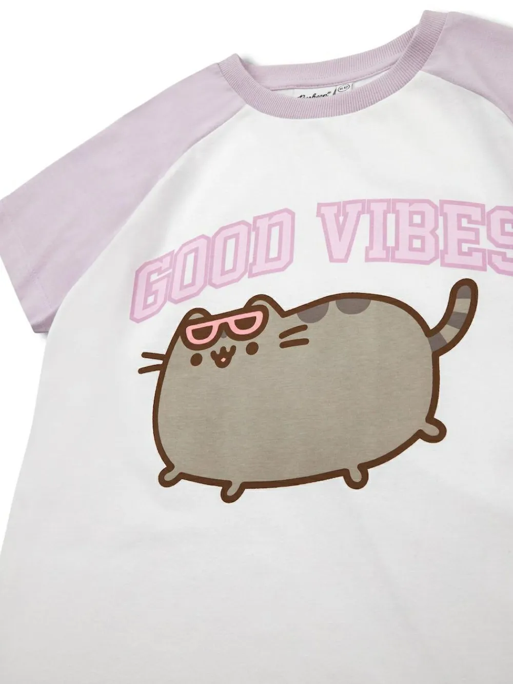 Online Vanilla Underground Purple Girls Pusheen 100% Cotton T-Shirt