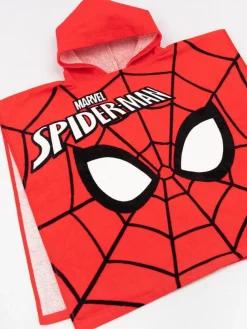 Vanilla Underground Red 100% Cotton Spider-Man Character Towel Poncho^BOY Swimwear|Swimwear