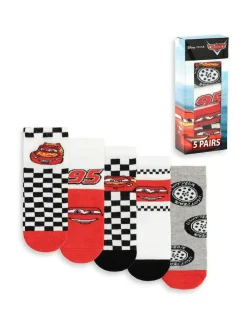 Best Vanilla Underground White Ligthning McQueen Calf Socks Set of 5