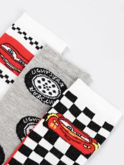 Best Vanilla Underground White Ligthning McQueen Calf Socks Set of 5