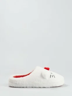 Vanilla Underground White Hello Kitty Character Face Slippers^Women Slippers