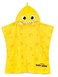 Vanilla Underground Yellow Character Baby Shark 100% Cotton Towel Poncho^BOY Swimwear|Swimwear