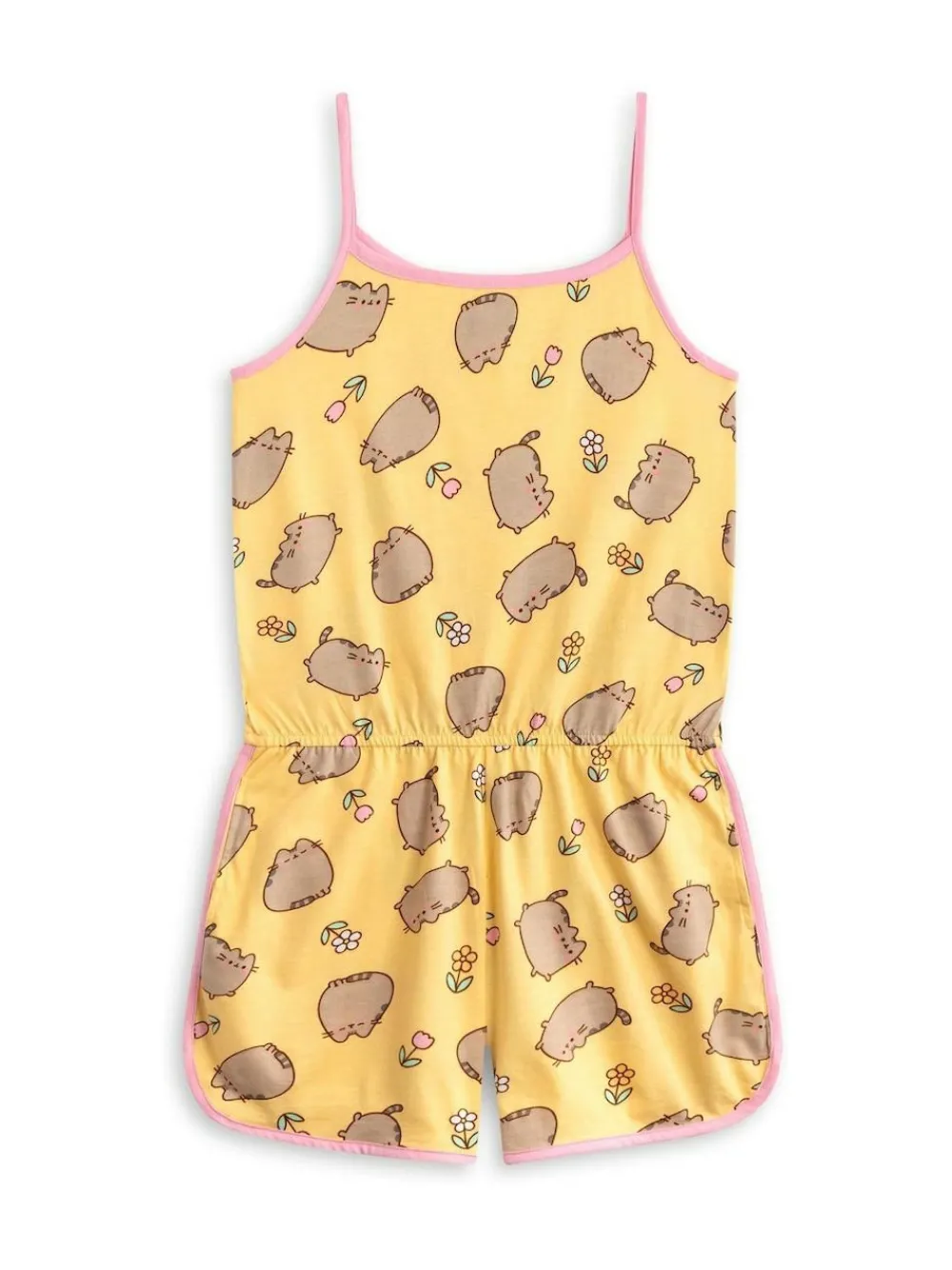 New Vanilla Underground Yellow Girls Pusheen Sleeveless Playsuit