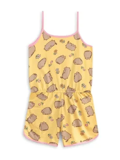 New Vanilla Underground Yellow Girls Pusheen Sleeveless Playsuit