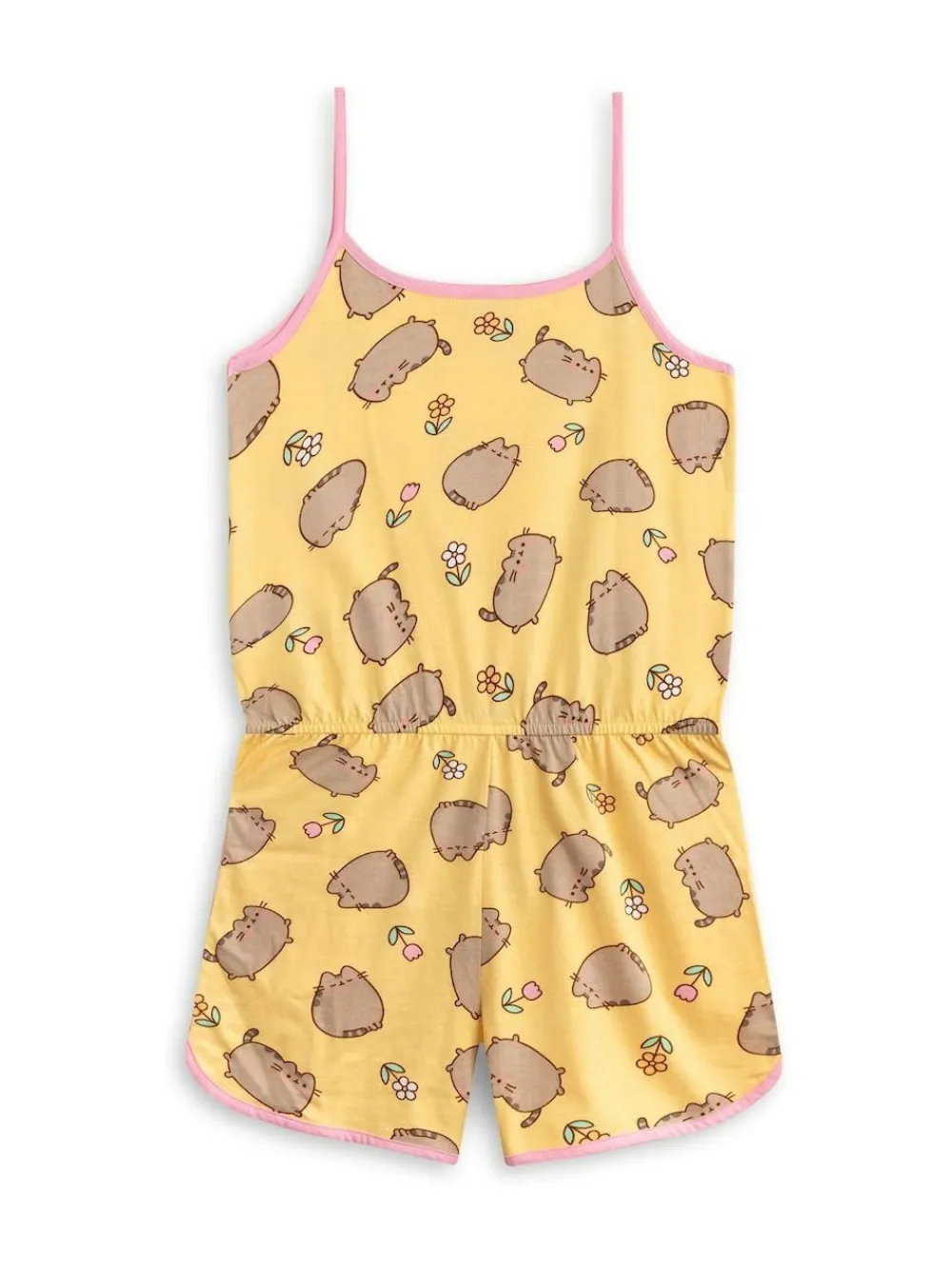 New Vanilla Underground Yellow Girls Pusheen Sleeveless Playsuit