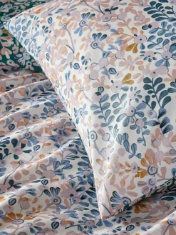 Vantona Blue Ditsy Floral Duvet Cover and Pillowcase Set