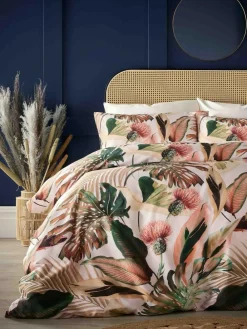 Vantona Multi 100% Cotton Sienna Tropical Duvet Cover Set^ Branded Bedlinen