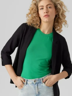 VERO MODA Linen Blend 3/4 Sleeve Jacket^Women Blazers