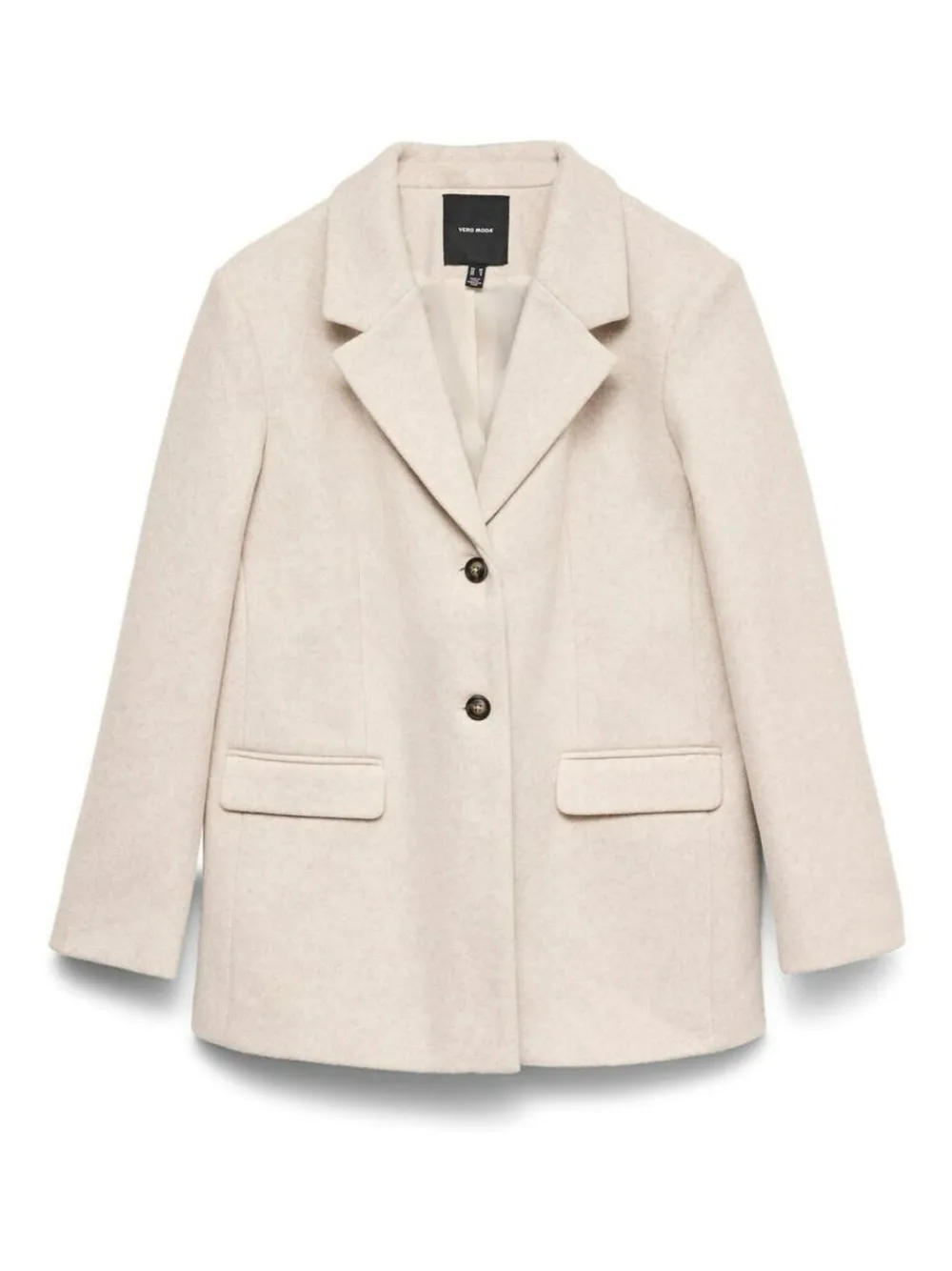 VERO MODA Cream Loose Felt Blazer^Women Blazers