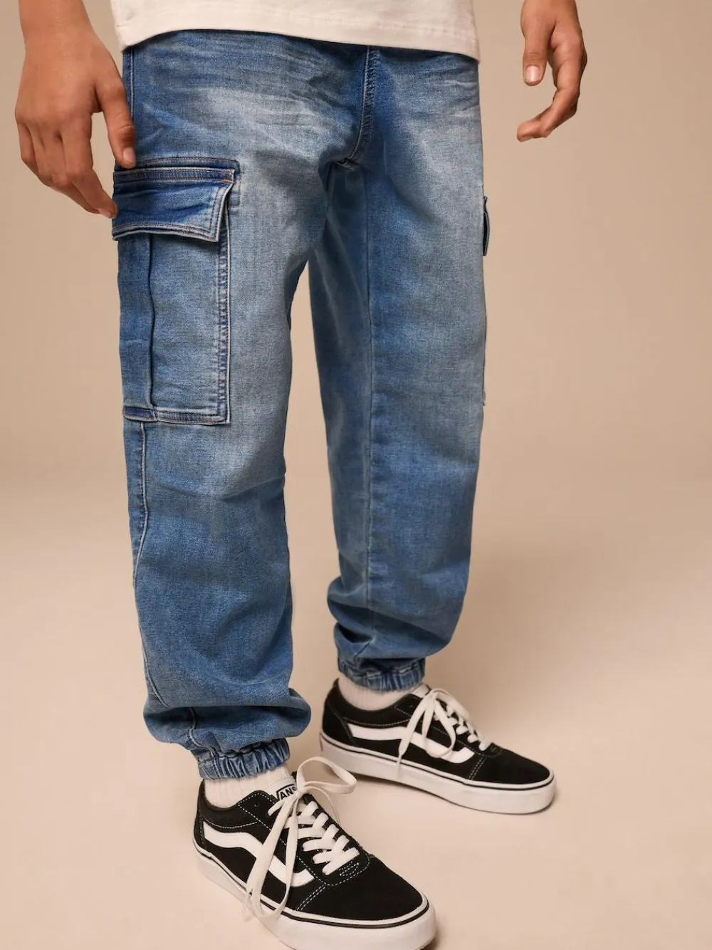 Next Cargo Jeans With Elasticated Waist (3-16yrs)^BOY Jeans|Jeans