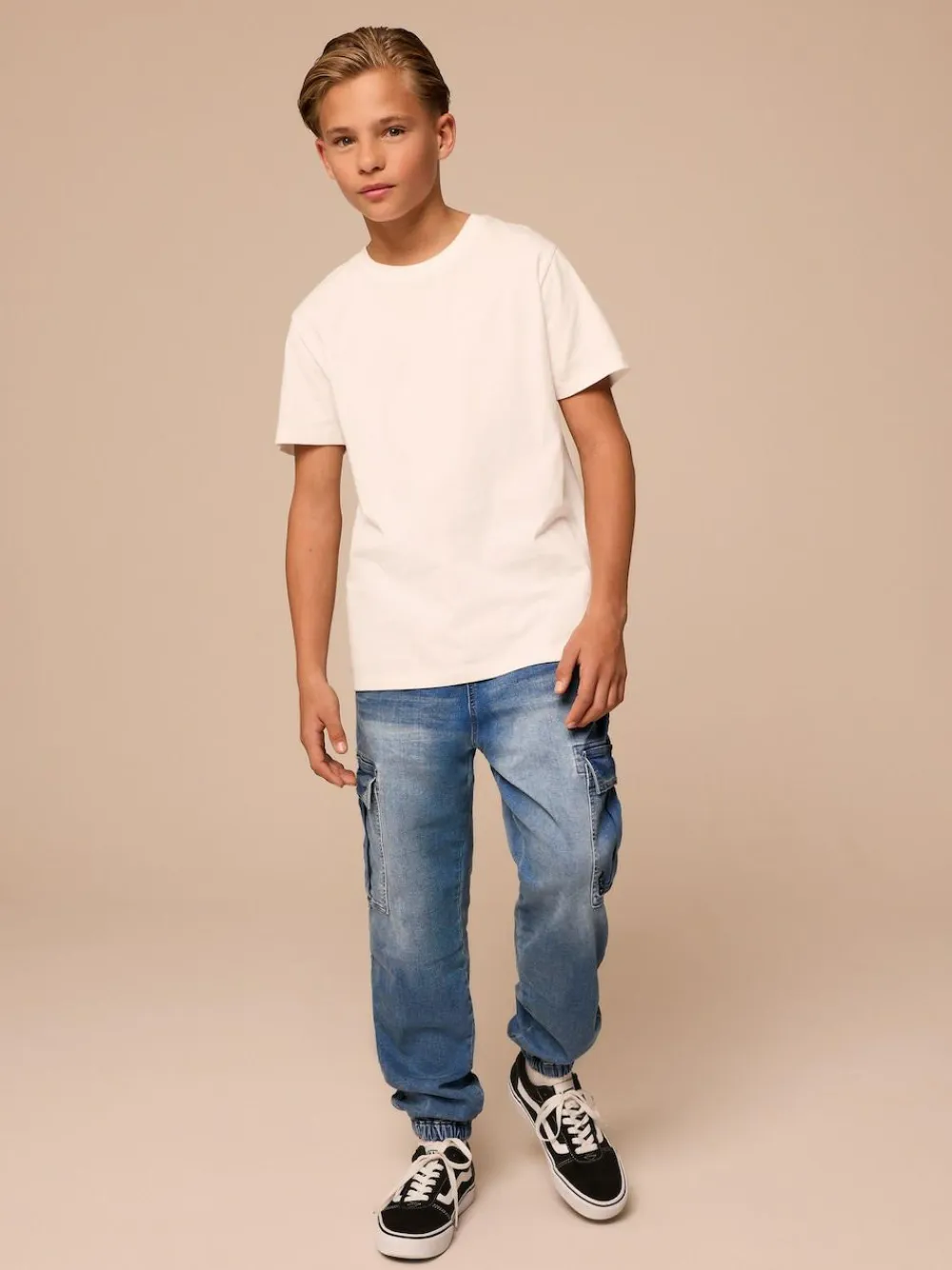 Next Cargo Jeans With Elasticated Waist (3-16yrs)^BOY Jeans|Jeans
