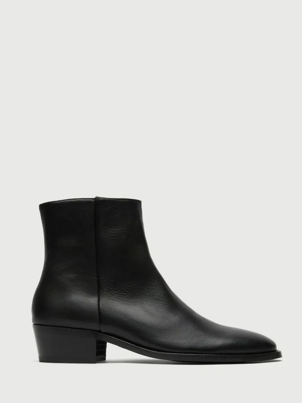 Walk London Black Leather Hoxton Zip Boots^ Boots|Boots