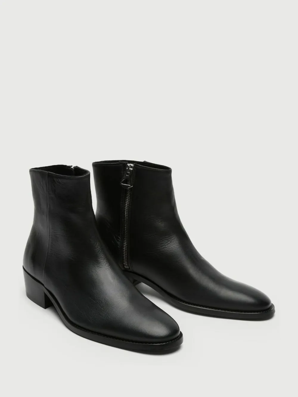 Walk London Black Leather Hoxton Zip Boots^ Boots|Boots