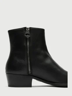 Walk London Black Leather Hoxton Zip Boots^ Boots|Boots