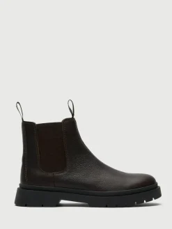 Walk London Brown Leather Callum Seam Chelsea Boots^ Boots|Boots