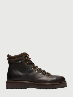 Walk London Brown Leather Connery Hiking Boots