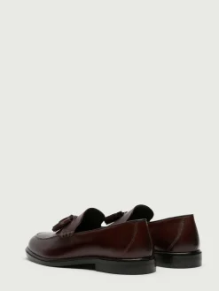 Walk London Brown Leather Putney Tassel Loafers^ Shoes