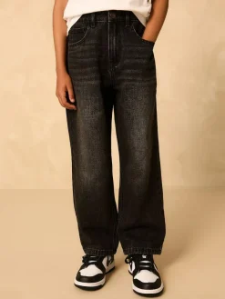 Next Washed Black Wide Fit Authentic Jeans (3-16yrs)^BOY Jeans|Jeans