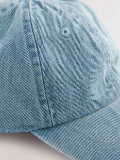 Next Washed Blue Denim 100% Cotton Baseball Cap Hat (1-16yrs)^BOY Hats