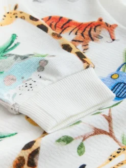 Online Next Watercolour Animals All-Over Print Crew Neck Sweatshirt (3mths-7yrs)