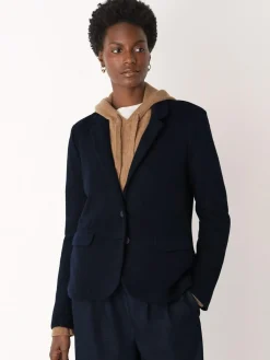 Whistles Blue Slim Jersey Jacket^Women Blazers