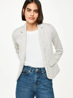 Whistles Grey Slim Jersey Jacket^Women Blazers